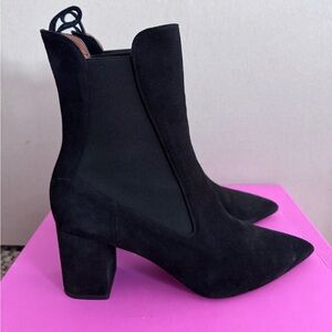 PARIS TEXAS Anja Black Suede Boot Size 10 $895